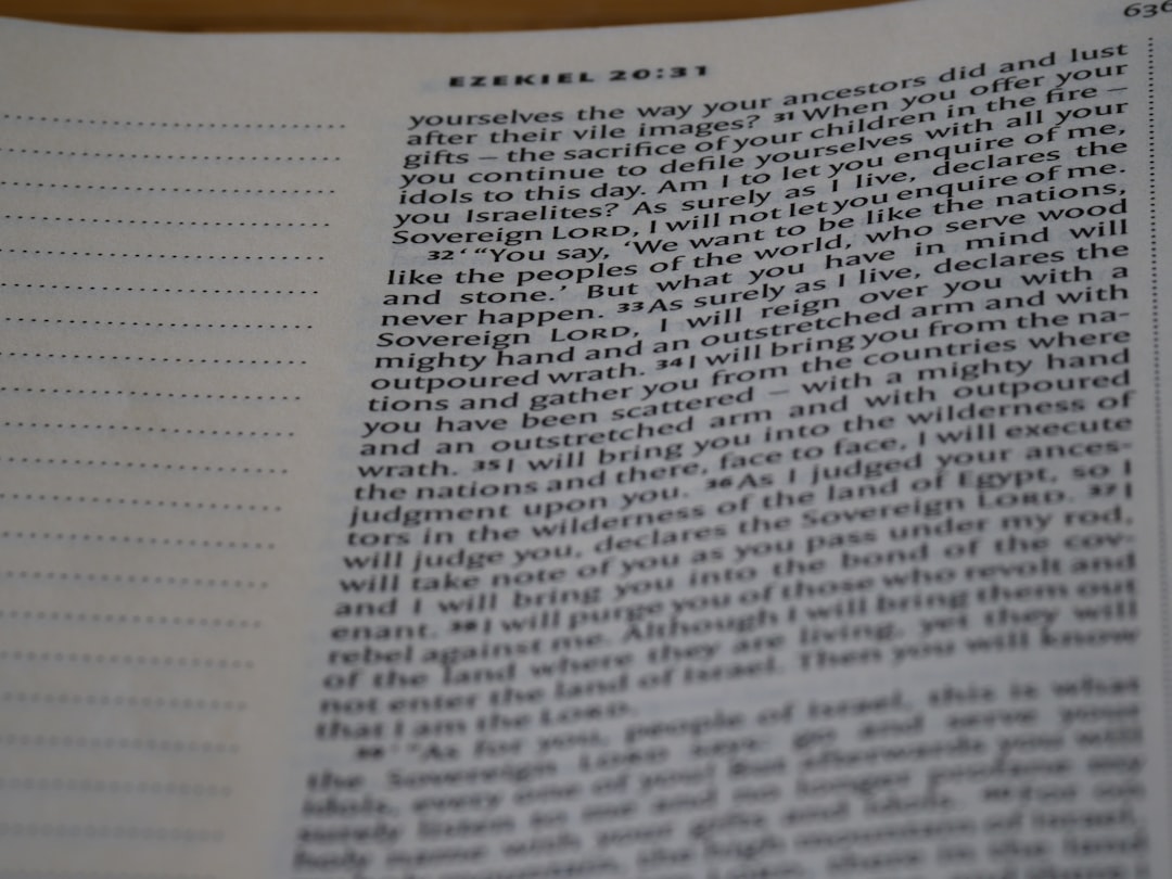a close up of an open book on a table